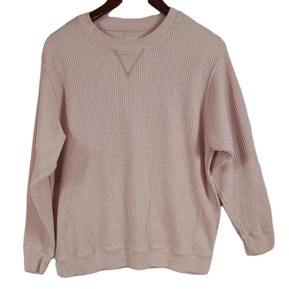 Women's Aerie Pink Waffle Knit Long Sleeve Size XS